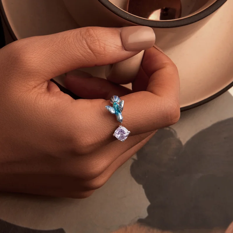 (imagem para) Anel Aberto Pétala de Guarda-rios Estilo PANDORA - BSR540-E - Visualizar 5