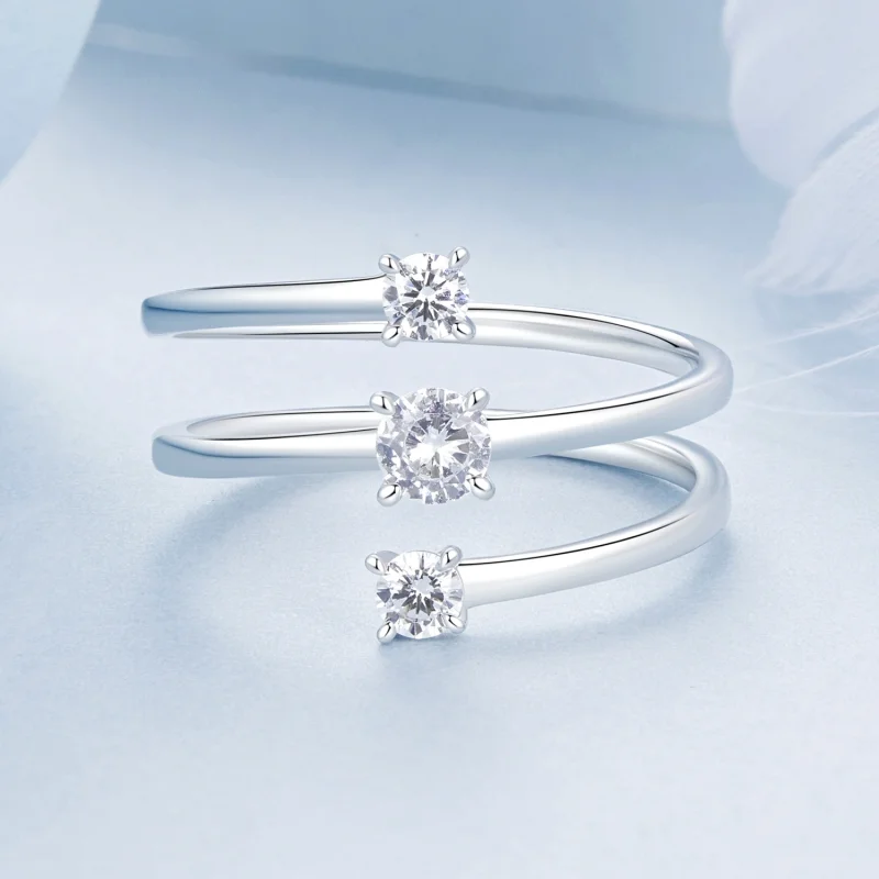 (imagem para) Anel de Enrolar Brilhante Estilo PANDORA - BSR532-E - Visualizar 3