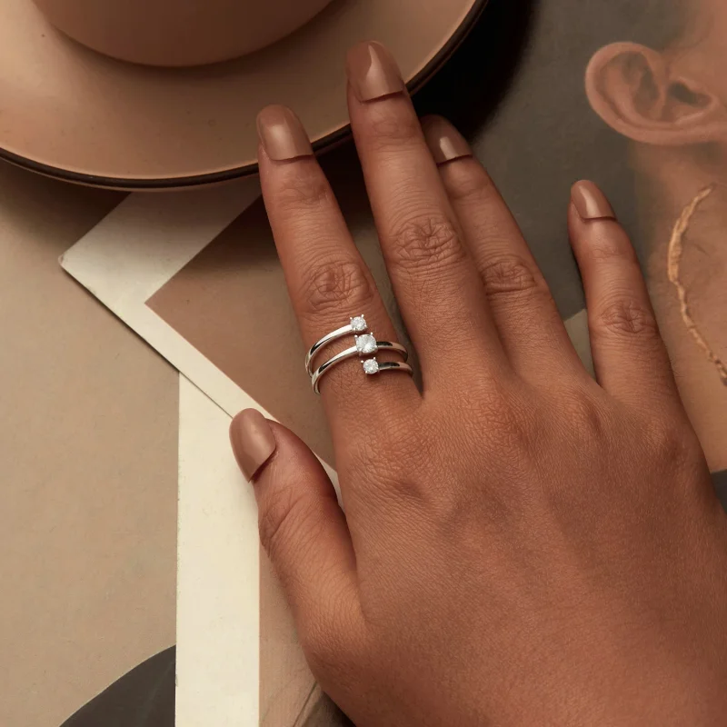 (imagem para) Anel de Enrolar Brilhante Estilo PANDORA - BSR532-E - Visualizar 5