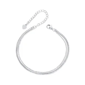 (imagem para) Bracelete Simples de Três Camadas no Estilo PANDORA - BSB164