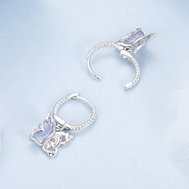 (imagem para) Brincos Borboleta Estilo PANDORA - BSE986 - Visualizar 4