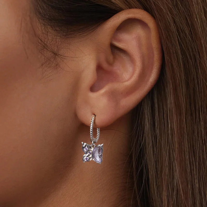 (imagem para) Brincos Borboleta Estilo PANDORA - BSE986 - Visualizar 5