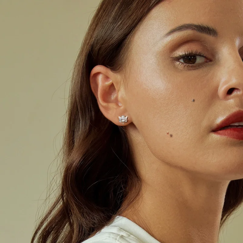 (imagem para) Brincos Coroa Raposa Princesa Estilo PANDORA - SCE1708 - Visualizar 7