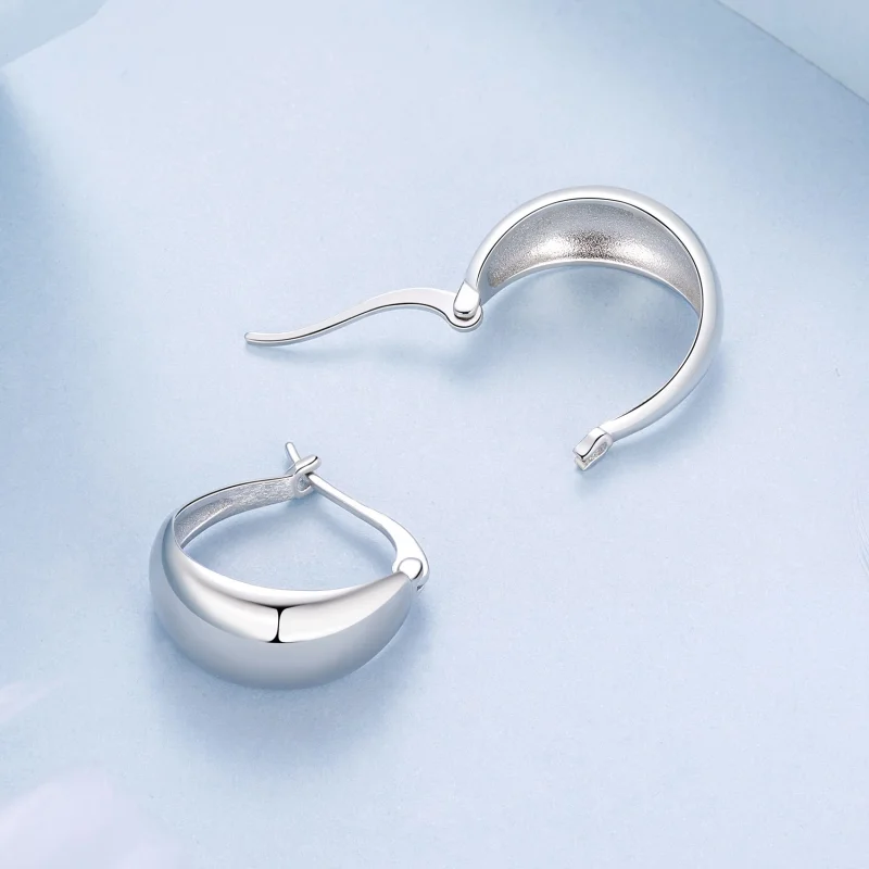 (imagem para) Brincos de Fivela Forte em Metal Estilo PANDORA - BSE967 - Visualizar 4