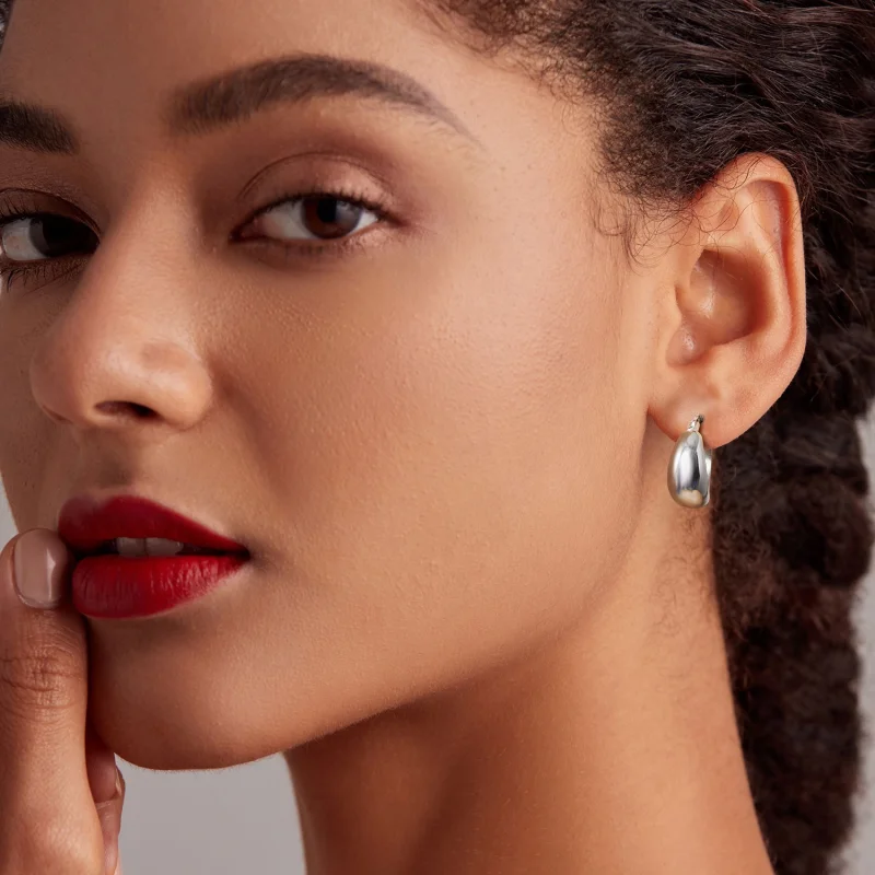 (imagem para) Brincos de Fivela Forte em Metal Estilo PANDORA - BSE967 - Visualizar 6