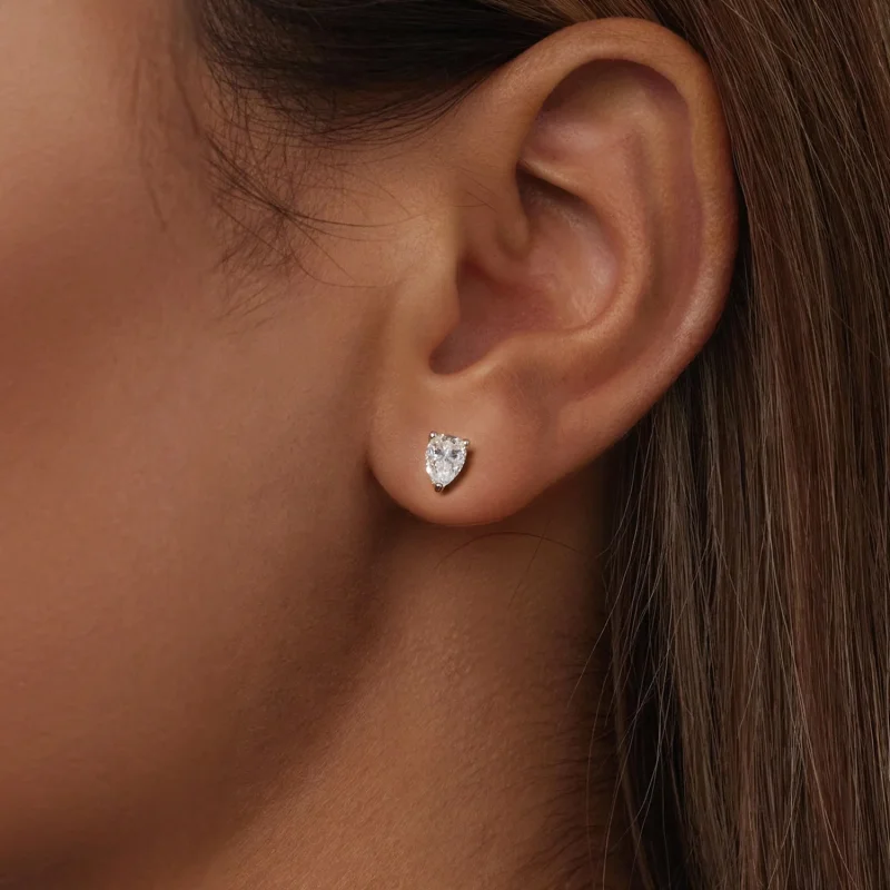 (imagem para) Brincos de Moissanite Estilo PANDORA em Formato de Gota (Dois Certificados) - MS - Visualizar 5