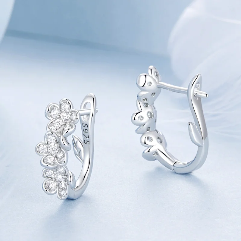 (imagem para) Brincos Estilo Flor PANDORA - BSE982 - Visualizar 3