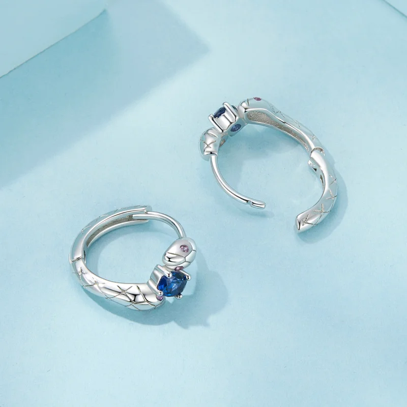 (imagem para) Brincos Estilo PANDORA Cobra - SCE1732 - Visualizar 4