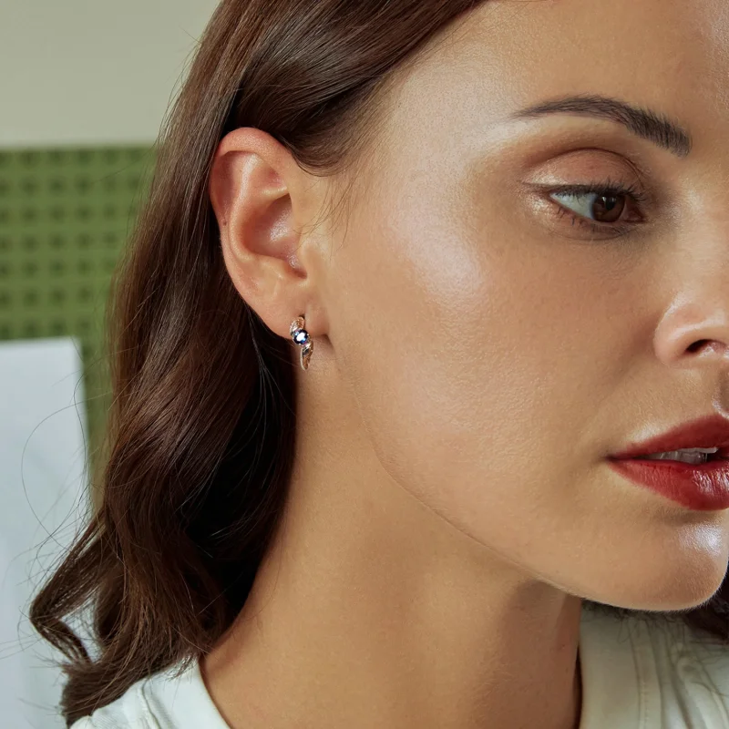 (imagem para) Brincos Estilo PANDORA Cobra - SCE1732 - Visualizar 8