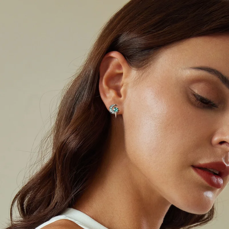 (imagem para) Brincos Estilo PANDORA Estrela e Lua - BSE972 - Visualizar 7