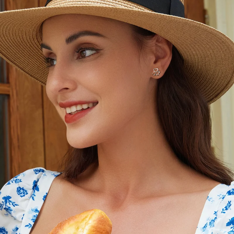 (imagem para) Brincos Estilo PANDORA Trevo - BSE999 - Visualizar 8