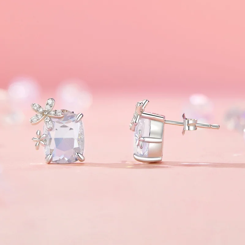 (imagem para) Brincos PANDORA Style Flor Fantasia com Pedra Principal - SCE1724 - Visualizar 4