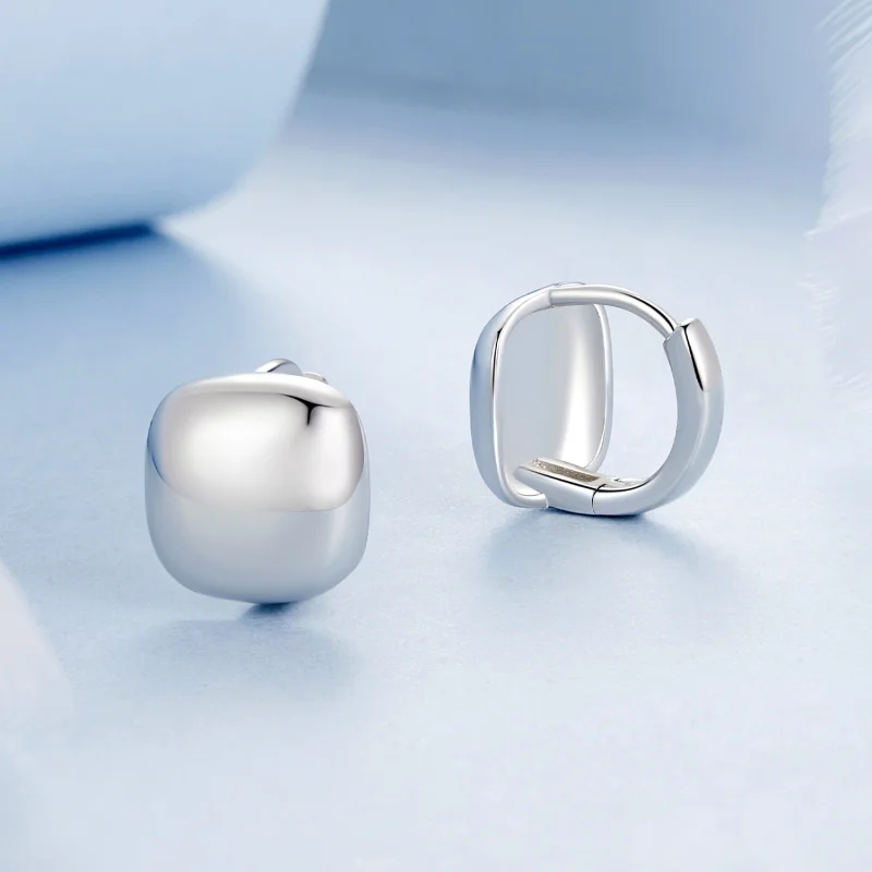 (imagem para) Brincos Quadrados Estilo PANDORA - BSE973 - Visualizar 3