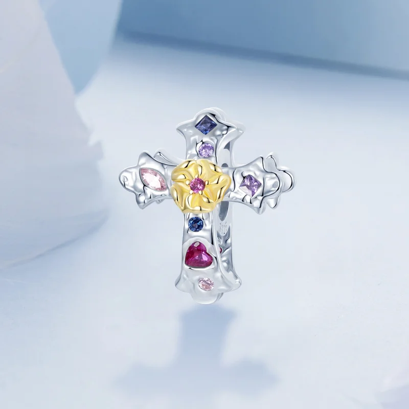 (imagem para) Charm Cruz Vintage Estilo PANDORA - BSC1005 - Visualizar 2