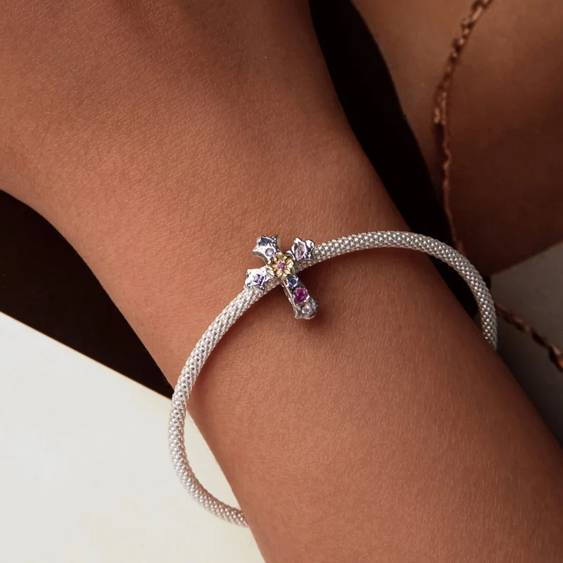 (imagem para) Charm Cruz Vintage Estilo PANDORA - BSC1005 - Visualizar 6