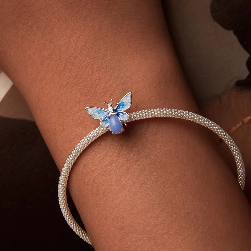 (imagem para) Charm PANDORA Estilo Abelha Azul Luminosa - SCC2734 - Visualizar 3