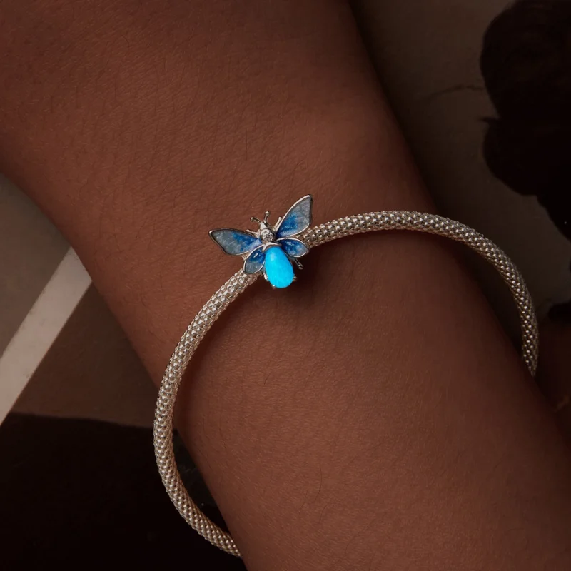 (imagem para) Charm PANDORA Estilo Abelha Azul Luminosa - SCC2734 - Visualizar 5