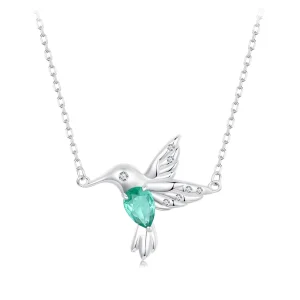 Colar Beija-Flor Estilo PANDORA - BSN378 (imagem para) Colar Beija-Flor Estilo PANDORA - BSN378