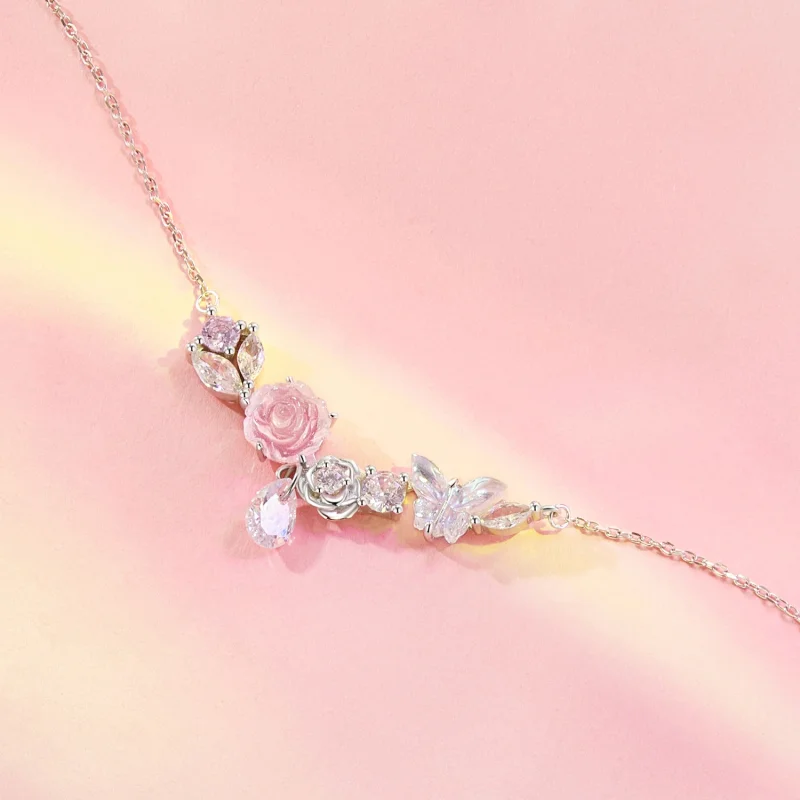 (imagem para) Colar Borboleta Flor Fantasia Estilo PANDORA - SCN521 - Visualizar 3