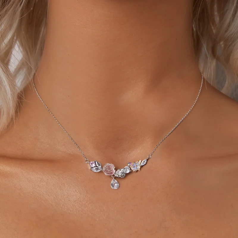 (imagem para) Colar Borboleta Flor Fantasia Estilo PANDORA - SCN521 - Visualizar 5