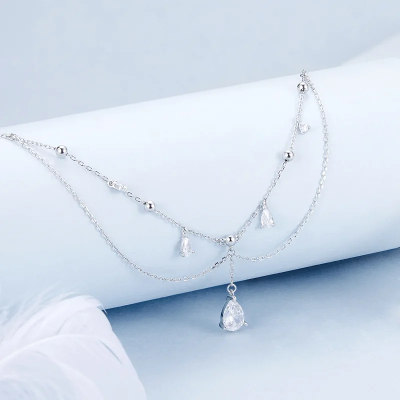 (imagem para) Colar de Franja com Pingente Estilo PANDORA - BSN383 - Visualizar 2