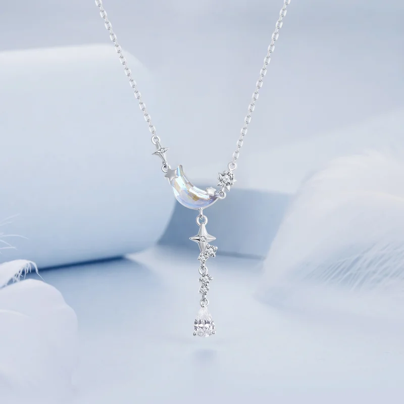 (imagem para) Colar Galáxia do Pôr da Lua Estilo PANDORA - BSN380 - Visualizar 3