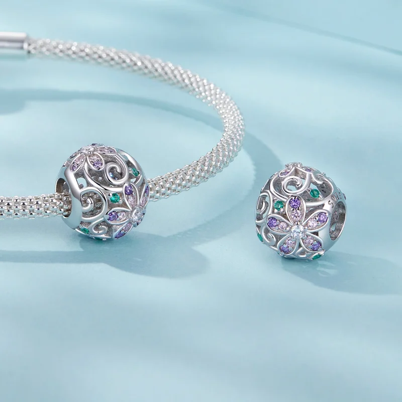 (imagem para) Contas de Flor em Videira Estilo PANDORA - SCC2741 - Visualizar 4