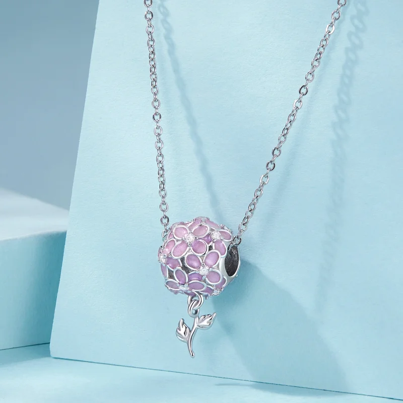 (imagem para) Contas Esféricas de Flor Rosa no Estilo PANDORA - SCC2738 - Visualizar 5