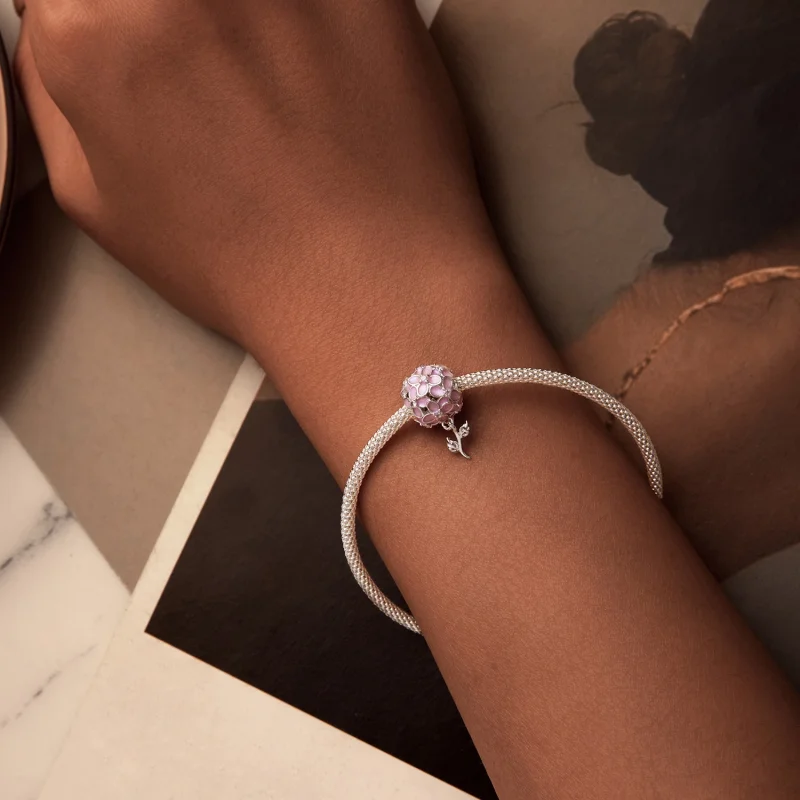 (imagem para) Contas Esféricas de Flor Rosa no Estilo PANDORA - SCC2738 - Visualizar 6