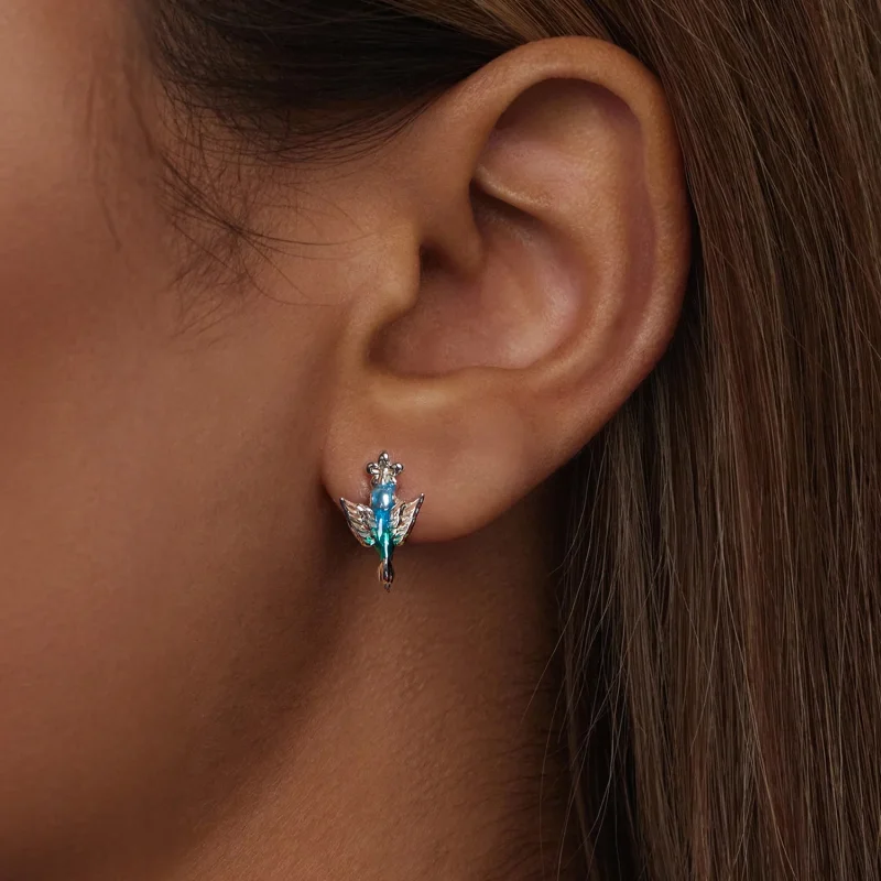 (imagem para) Gancho de Ouvido Estilo PANDORA Beija-Flor - BSE990 - Visualizar 6