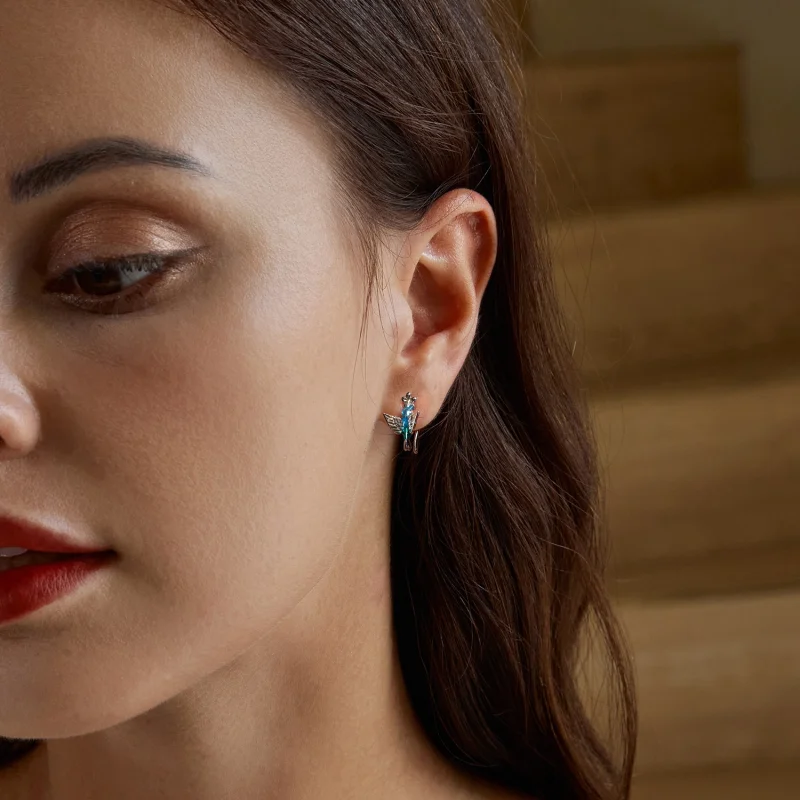 (imagem para) Gancho de Ouvido Estilo PANDORA Beija-Flor - BSE990 - Visualizar 8