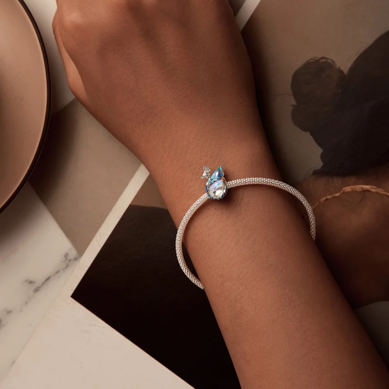 (imagem para) Miçangas de Pavão Estilo PANDORA - BSC979 - Visualizar 6