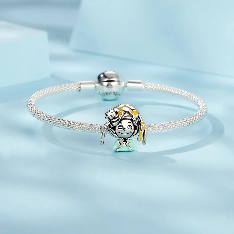 (imagem para) Miçangas Estilo PANDORA Garota Gato - SCC2719 - Visualizar 5