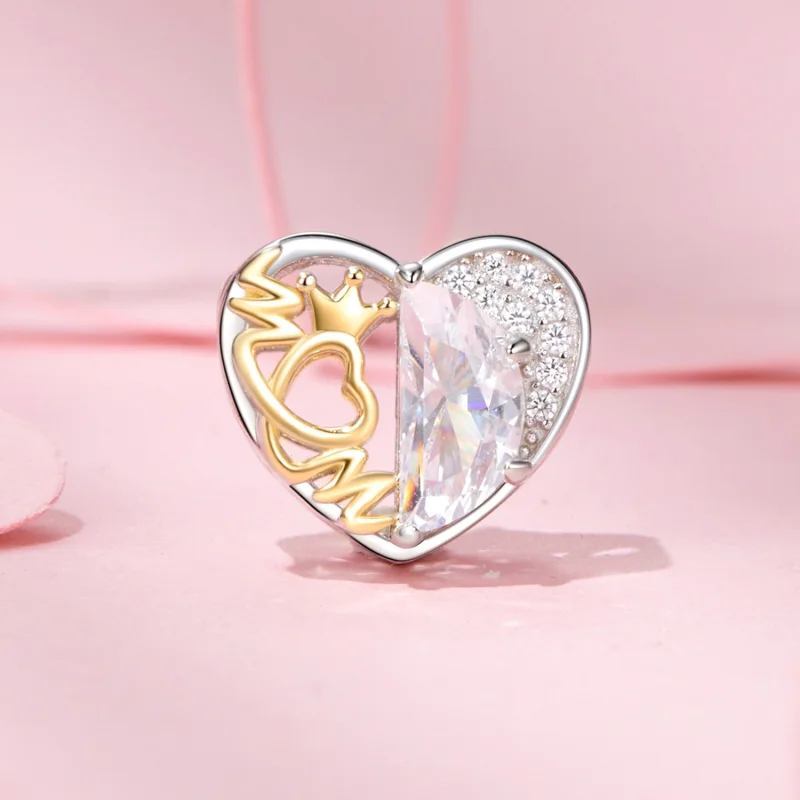 (imagem para) PANDORA Style Miçangas Coração de Mãe - BSC1002 - Visualizar 2