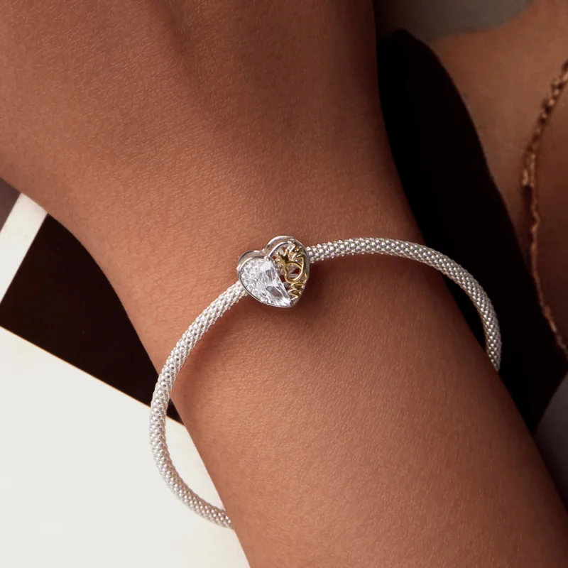 (imagem para) PANDORA Style Miçangas Coração de Mãe - BSC1002 - Visualizar 7