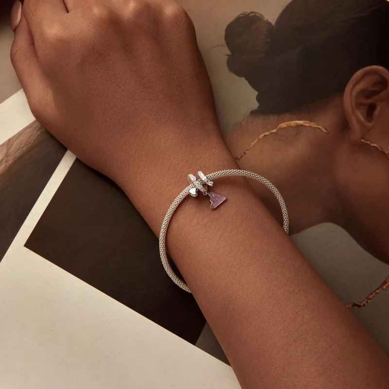 (imagem para) PANDORA Style Pingente de Avião de Papel Carta de Amor - BSC974 - Visualizar 5