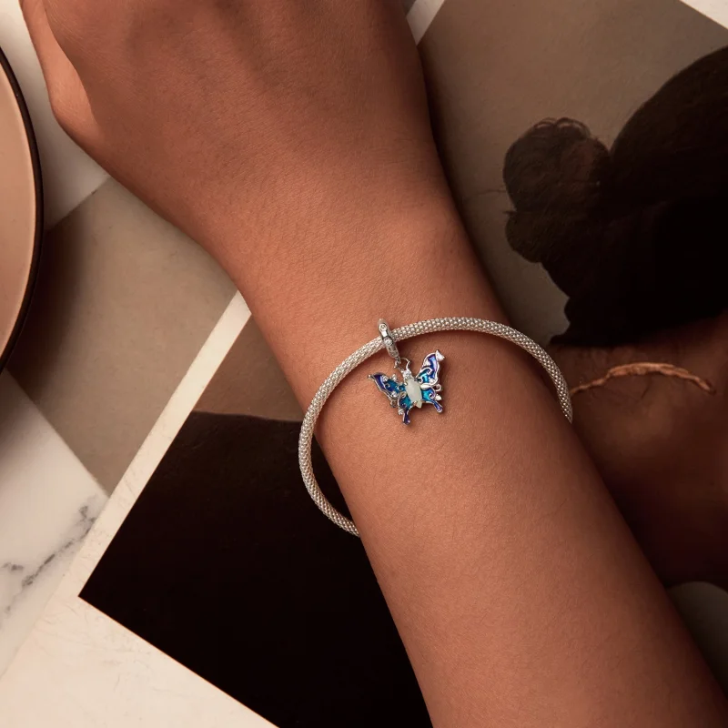 (imagem para) Pingente Borboleta Colorida Luminosa Estilo PANDORA - SCC2731 - Visualizar 2