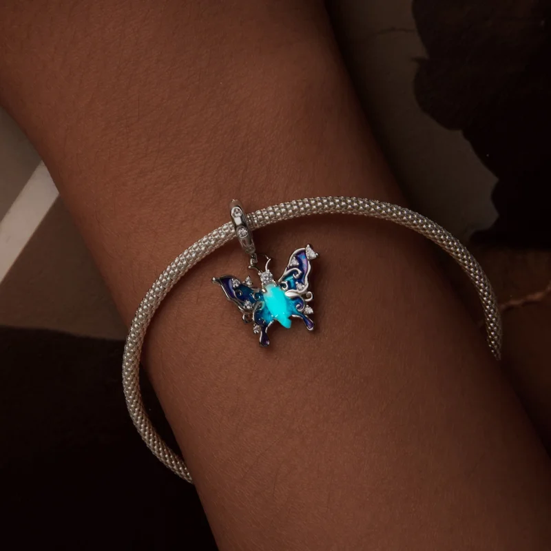 (imagem para) Pingente Borboleta Colorida Luminosa Estilo PANDORA - SCC2731 - Visualizar 5