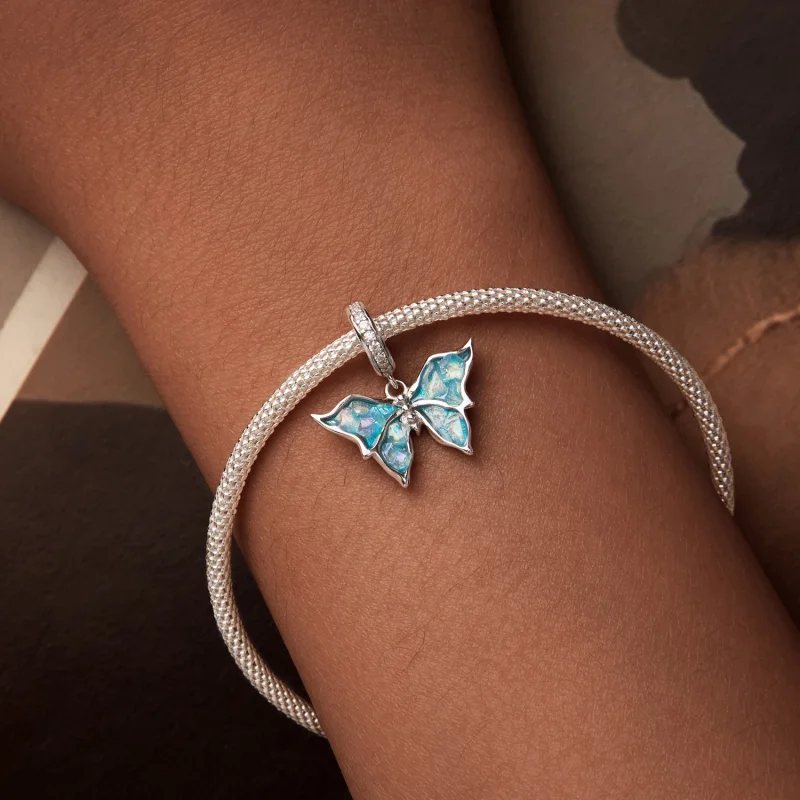 (imagem para) Pingente Borboleta Morpho Azul Estilo PANDORA - BSC982 - Visualizar 6