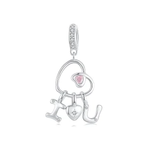 (imagem para) Pingente de Amor em Formato de Carta de Valentine Estilo PANDORA - BSC972