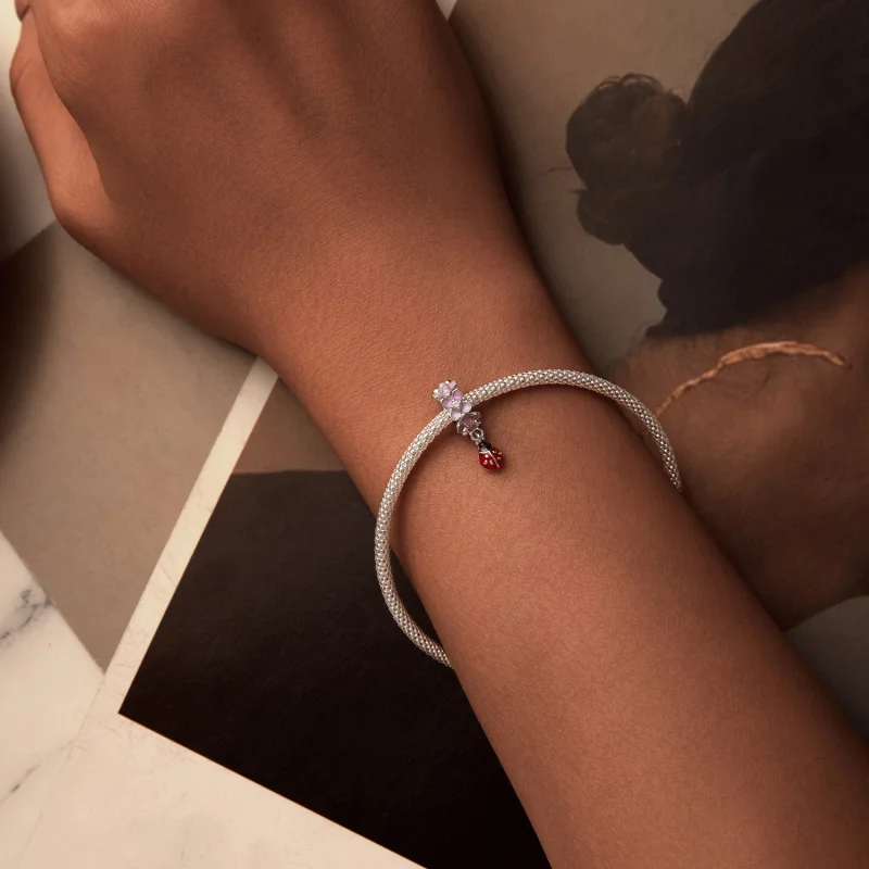 (imagem para) Pingente Separador Joaninha com Flor Estilo PANDORA - SCC2740 - Visualizar 6