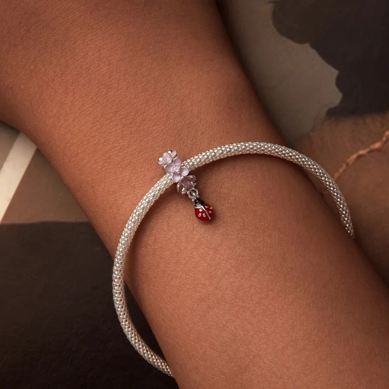 (imagem para) Pingente Separador Joaninha com Flor Estilo PANDORA - SCC2740 - Visualizar 7