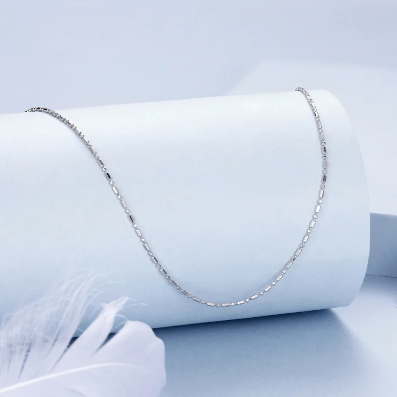 (imagem para) Pulseira de Corrente Básica com Brilho Fino Estilo PANDORA - BSA006 - Visualizar 2