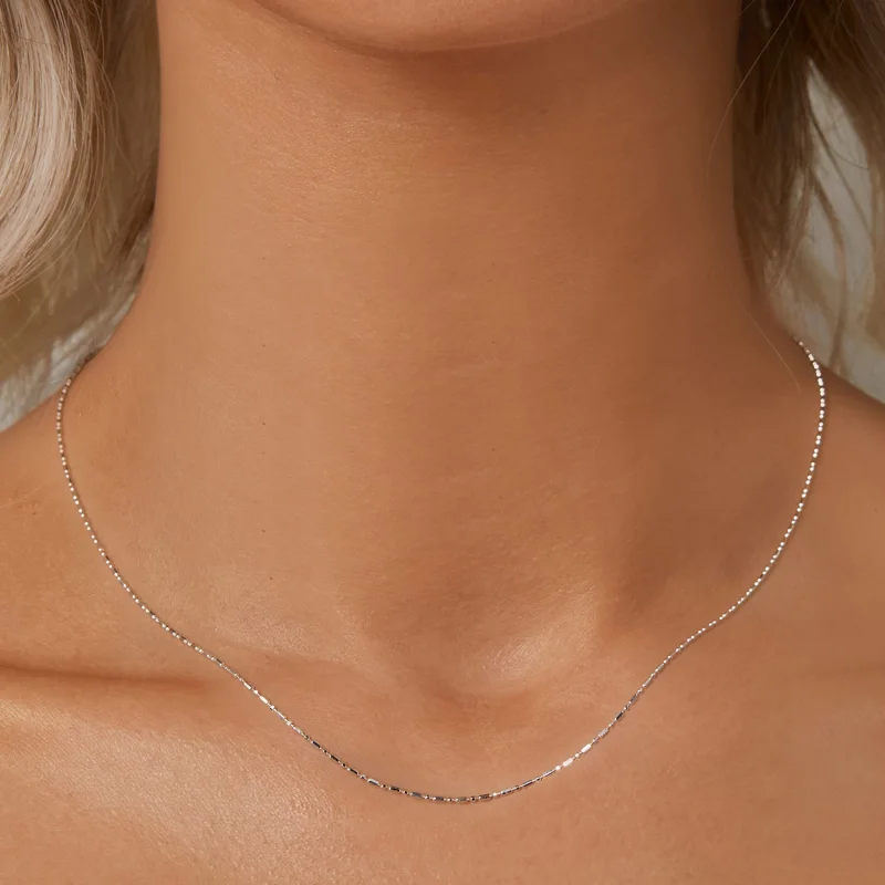 (imagem para) Pulseira de Corrente Básica com Brilho Fino Estilo PANDORA - BSA006 - Visualizar 5