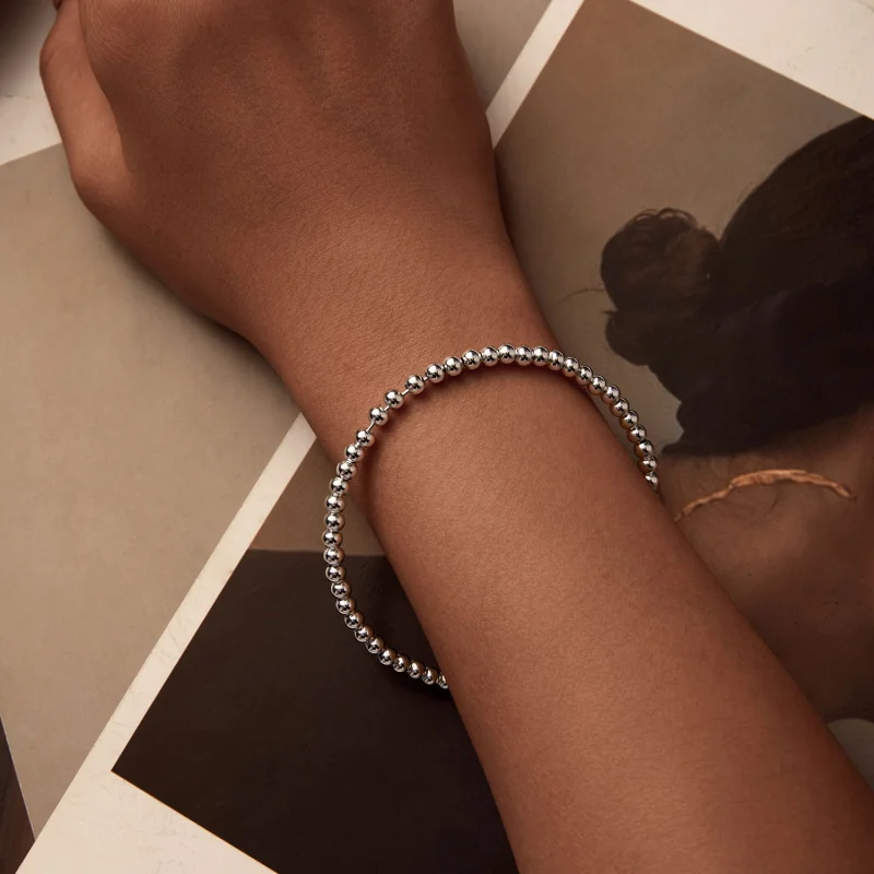 (imagem para) Pulseira de Corrente Básica DIY com Miçangas de Prata Estilo PANDORA - SCB267 - Visualizar 5