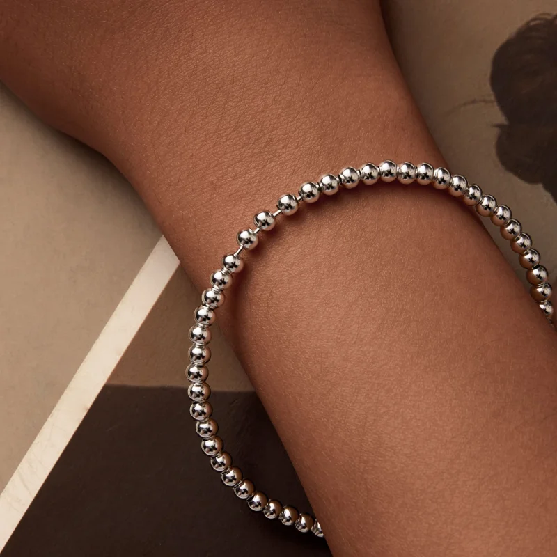 (imagem para) Pulseira de Corrente Básica DIY com Miçangas de Prata Estilo PANDORA - SCB267 - Visualizar 6