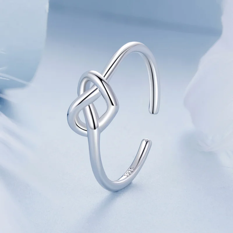 (imagem para) Anel Aberto Coração Emaranhado Estilo PANDORA - BSR565-E - Visualizar 2