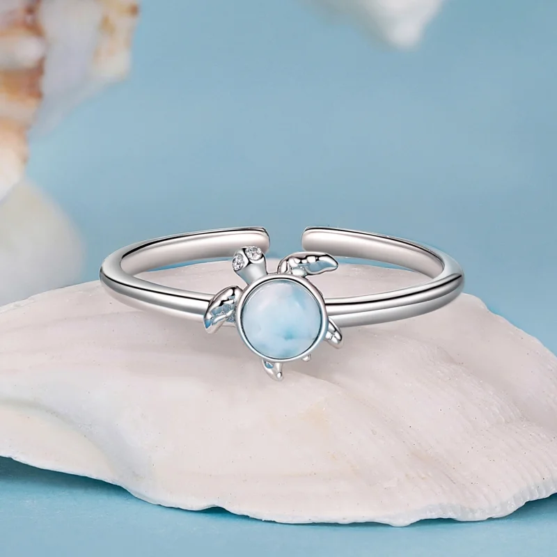 (imagem para) Anel Aberto Tartaruga Estilo PANDORA - BSR553-E - Visualizar 3