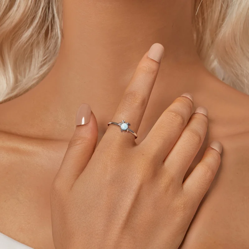 (imagem para) Anel Aberto Tartaruga Estilo PANDORA - BSR553-E - Visualizar 6