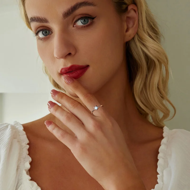 (imagem para) Anel Aberto Tartaruga Estilo PANDORA - BSR553-E - Visualizar 7